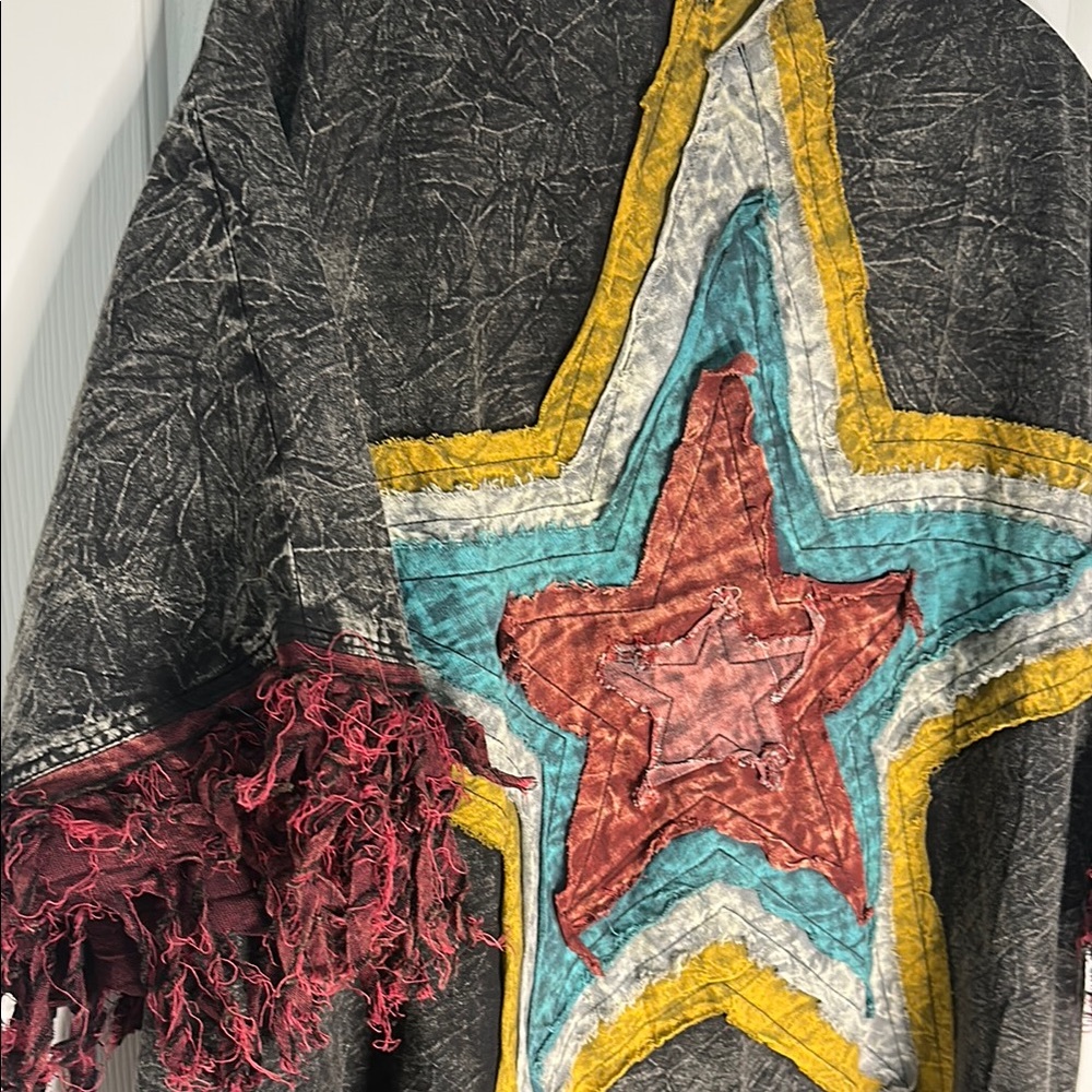 Colorful Star Patterned Kimono - Picture 8 of 12